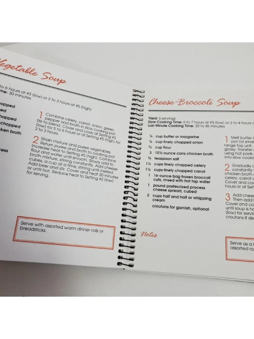 West Bend Slow Cooking For Fast Meals Spiral Bound Cookbook Recipe Book
